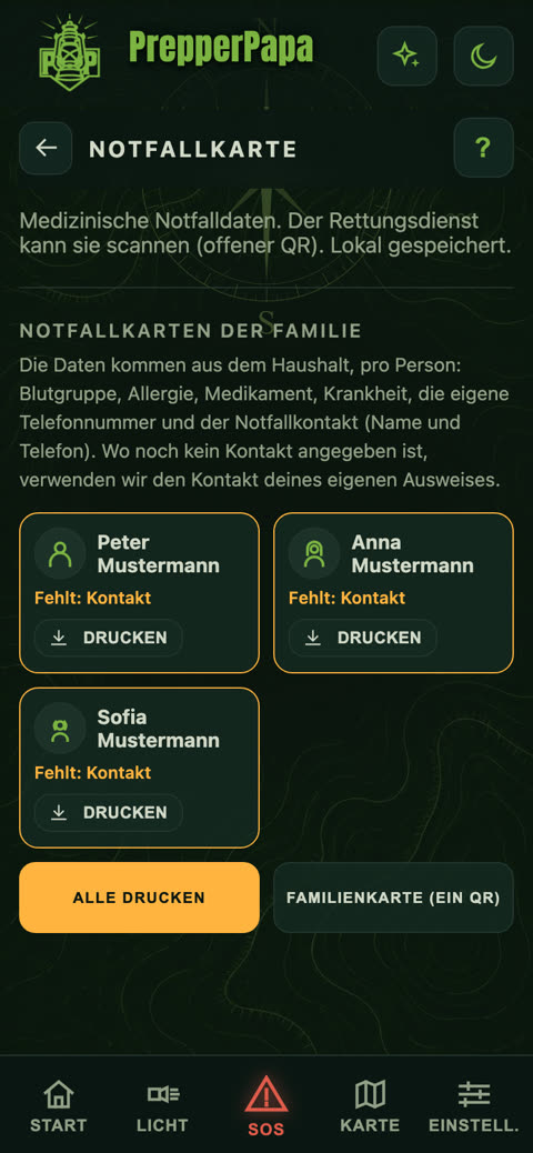 Notfallkarte