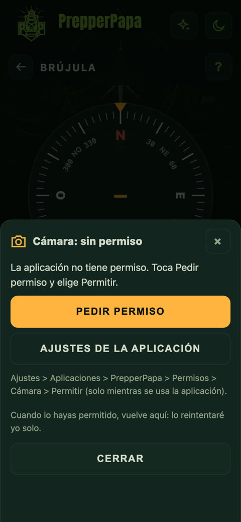 Si falta un permiso