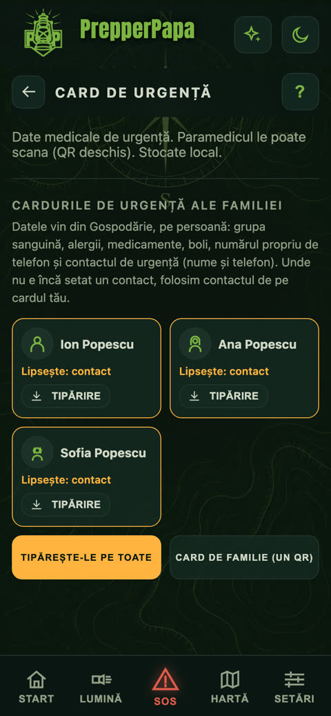Card de urgență
