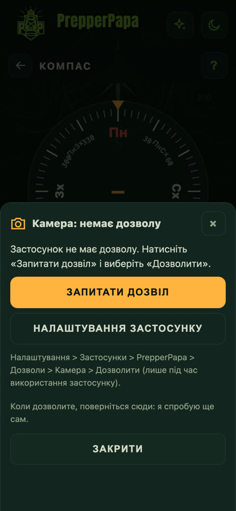Якщо бракує дозволу