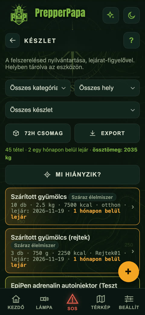 Készlet
