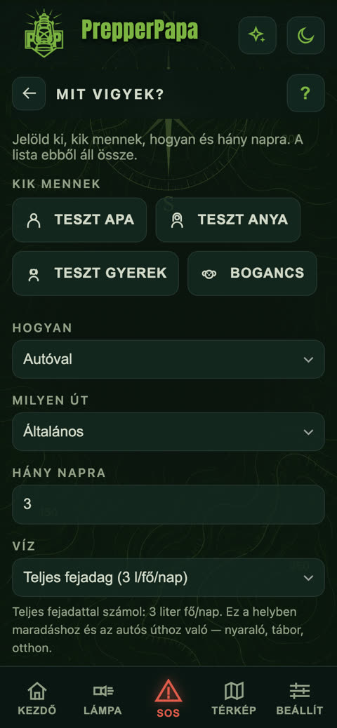 Mit vigyek? (csomaglista)
