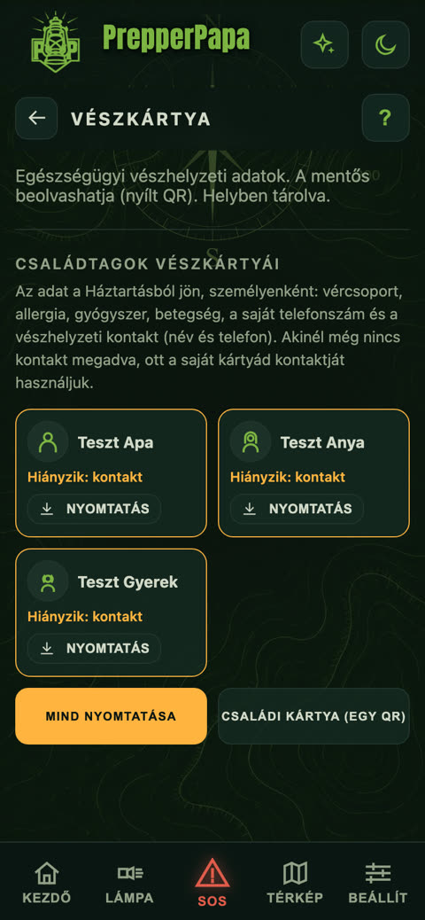 Vészkártya