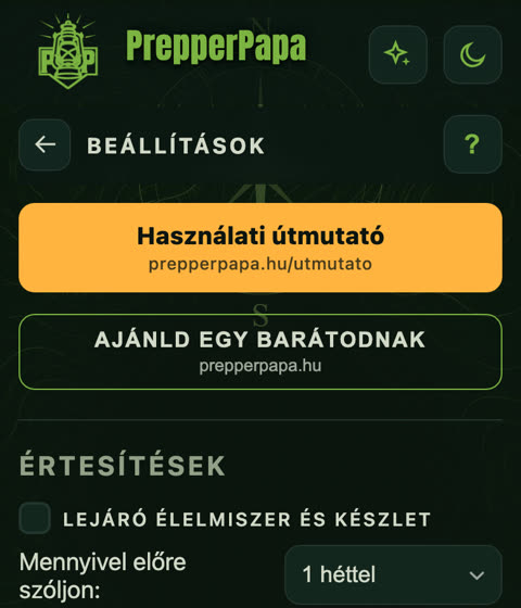 Beállítások