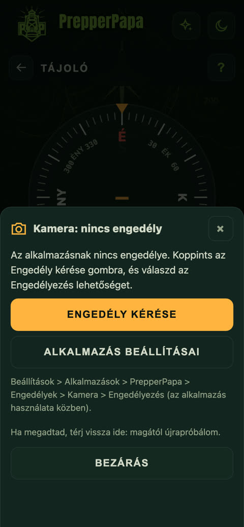 Ha hiányzik egy engedély
